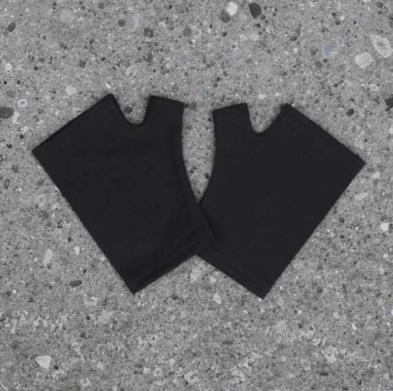 Merino Wool Gloves in Pure Black and a Shorter Length.
